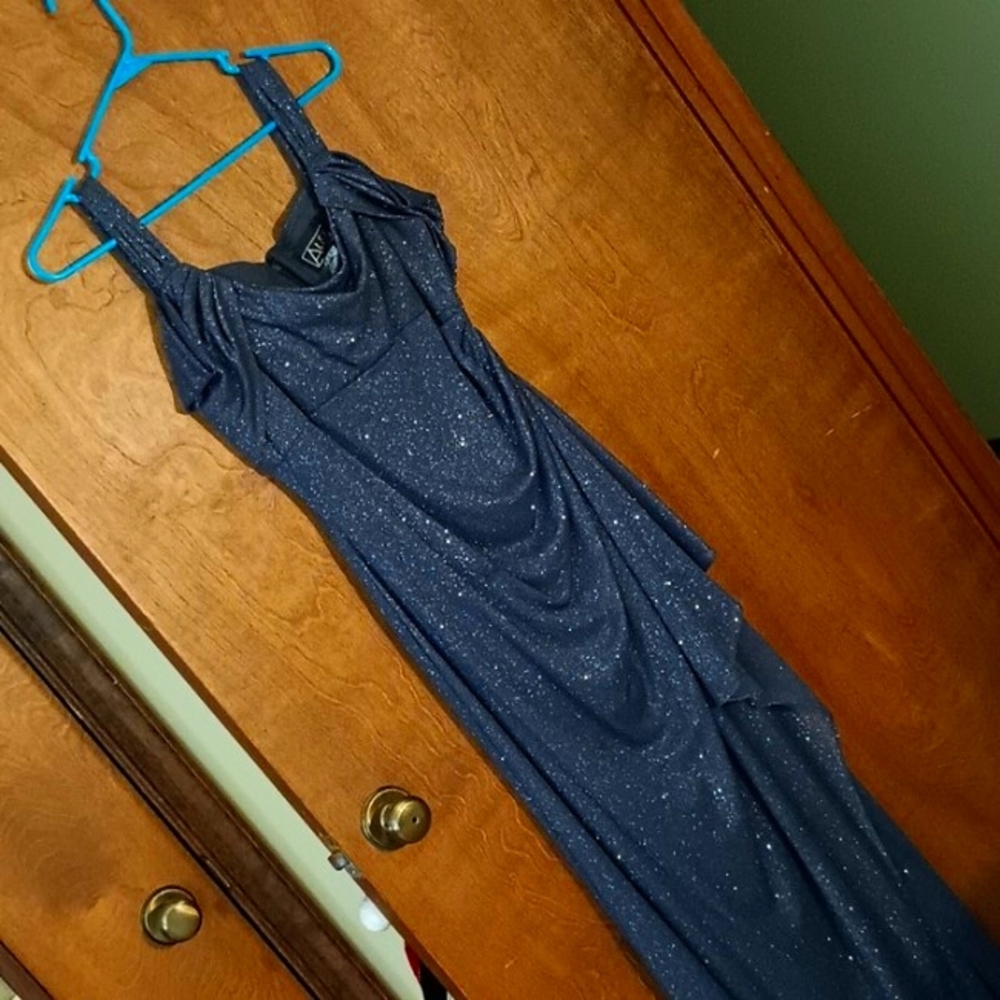 Alex Evenings Size 10 Blue Evening Gown